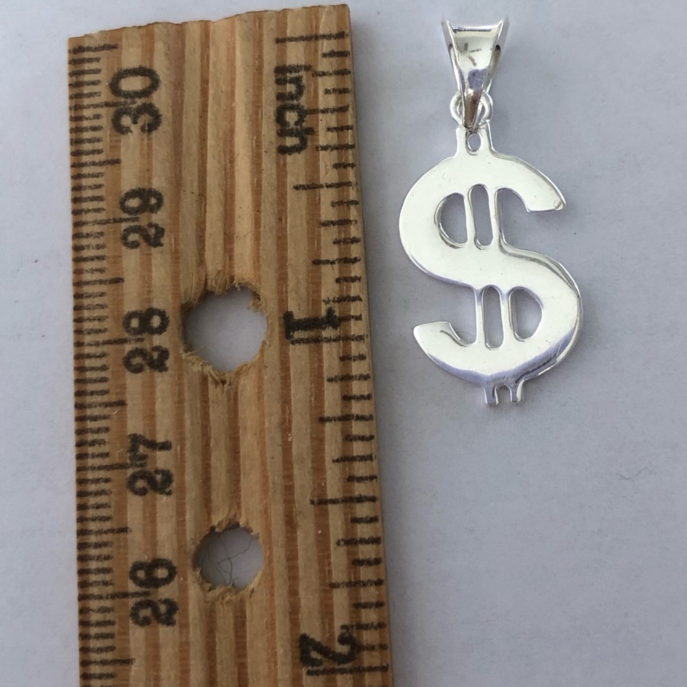 Unisex $ pendant 925 sterling silver - Picture 2 of 4